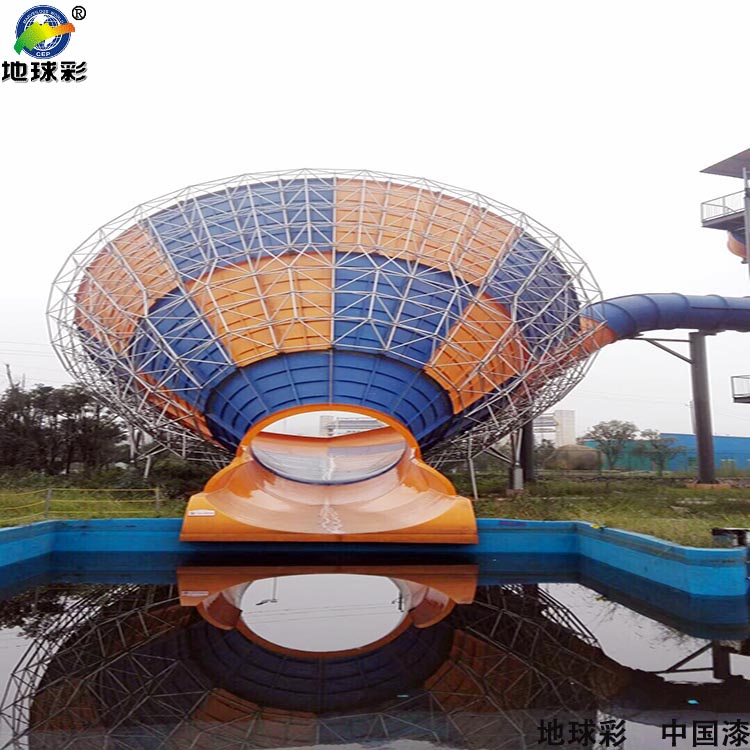 游樂園支架網(wǎng)架氟碳漆施工|水上設備漆金屬防銹保色氟碳漆噴涂