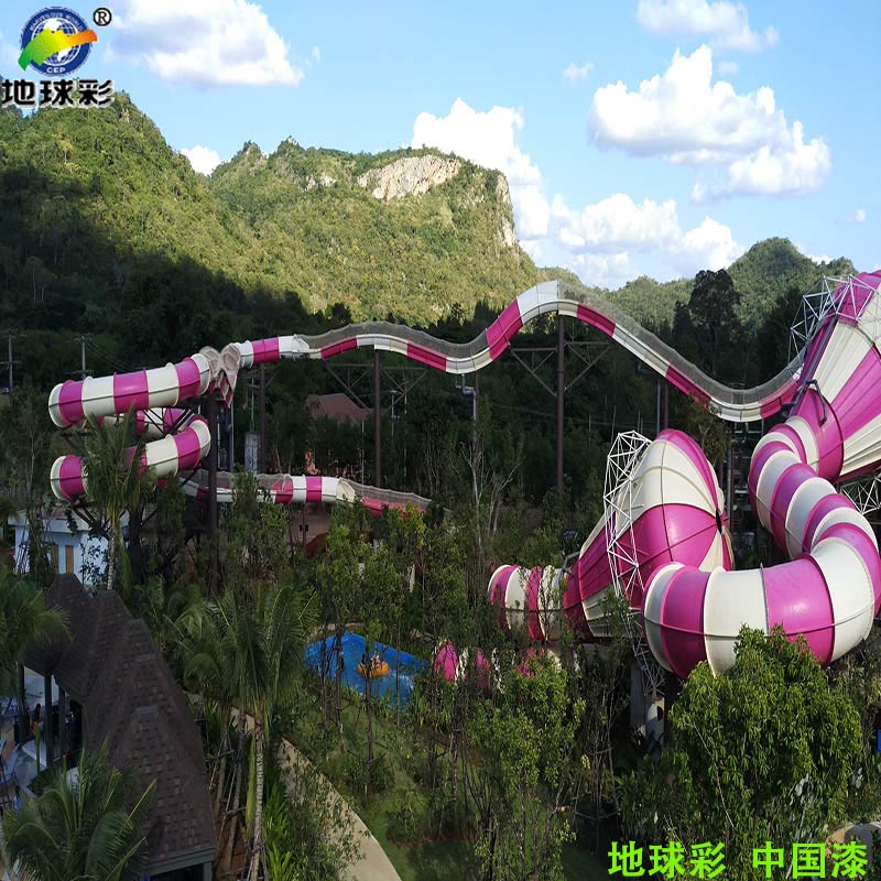 天溢涂料防腐專用氟碳漆用于愛(ài)琴海水上樂(lè)園刷新噴涂