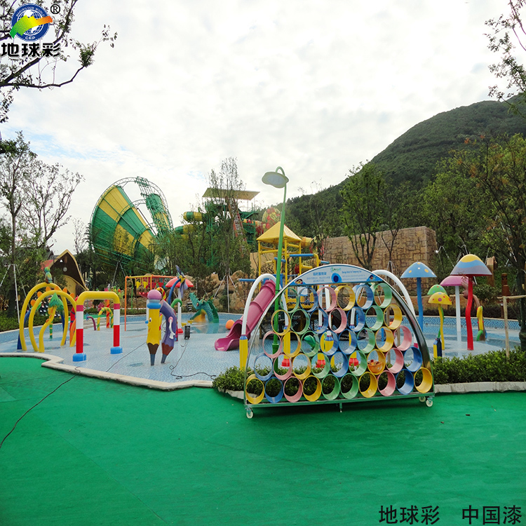 柬埔寨水上樂園用地球彩亮藍(lán)色RAL5024油漆噴涂